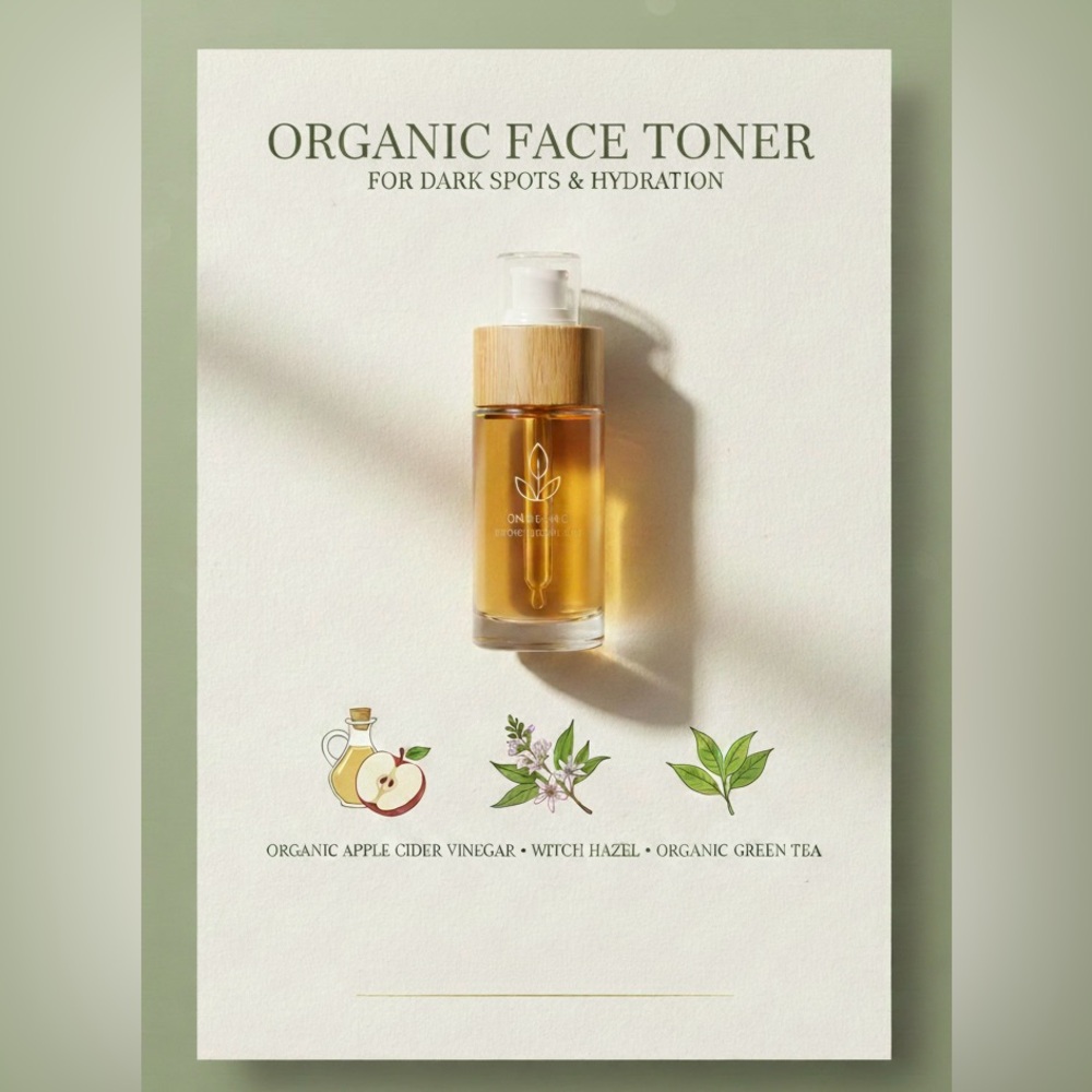 New Organic Face Toner for Dark Spots and Hydration